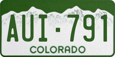 CO license plate AUI791