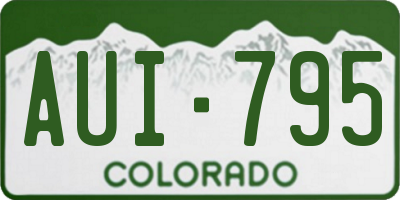 CO license plate AUI795