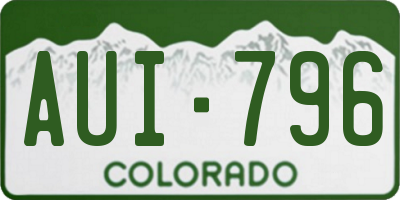 CO license plate AUI796