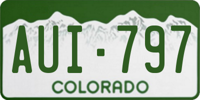 CO license plate AUI797
