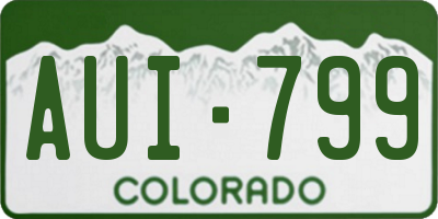 CO license plate AUI799