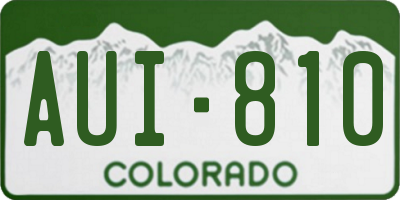 CO license plate AUI810