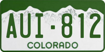 CO license plate AUI812