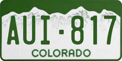 CO license plate AUI817