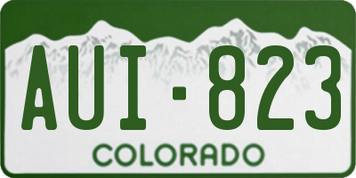 CO license plate AUI823