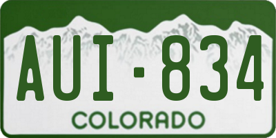 CO license plate AUI834