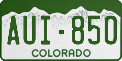 CO license plate AUI850