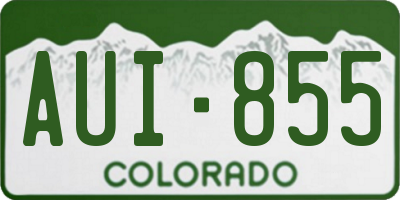 CO license plate AUI855