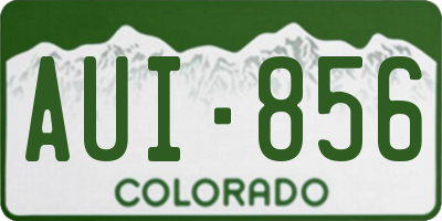 CO license plate AUI856