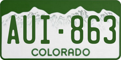 CO license plate AUI863