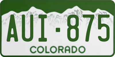 CO license plate AUI875