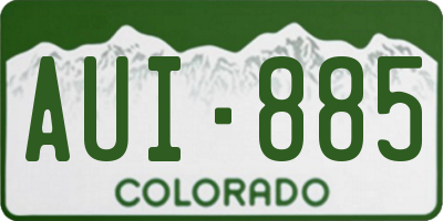 CO license plate AUI885