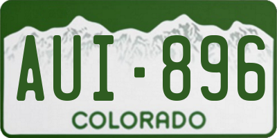 CO license plate AUI896