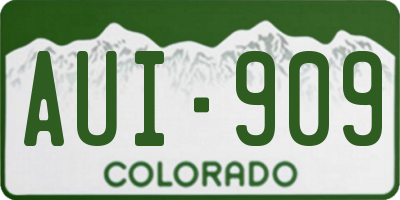 CO license plate AUI909