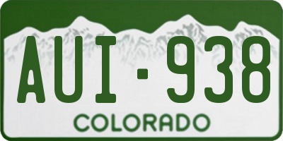 CO license plate AUI938