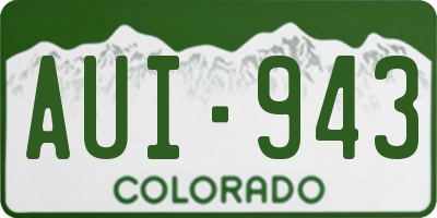 CO license plate AUI943