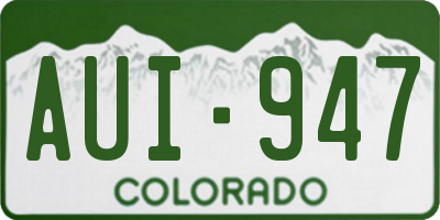 CO license plate AUI947