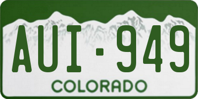 CO license plate AUI949