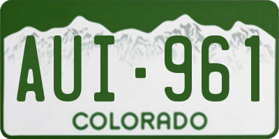 CO license plate AUI961