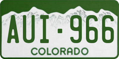 CO license plate AUI966