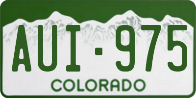 CO license plate AUI975