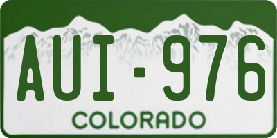 CO license plate AUI976