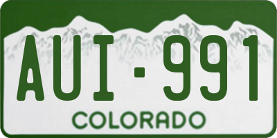 CO license plate AUI991