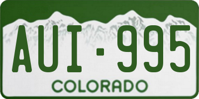CO license plate AUI995