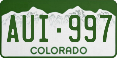 CO license plate AUI997