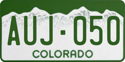 CO license plate AUJ050