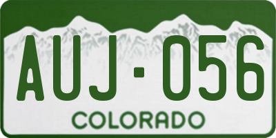 CO license plate AUJ056