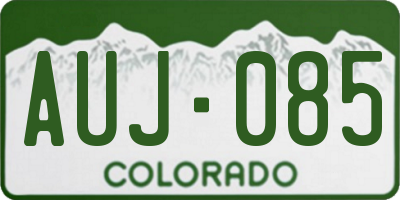 CO license plate AUJ085