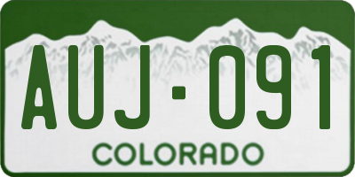 CO license plate AUJ091