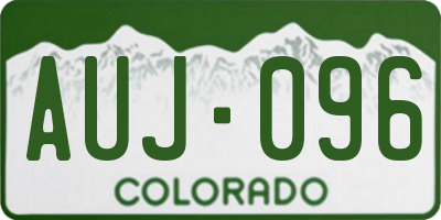 CO license plate AUJ096