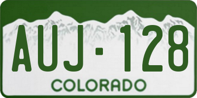 CO license plate AUJ128