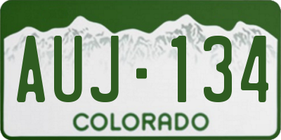 CO license plate AUJ134