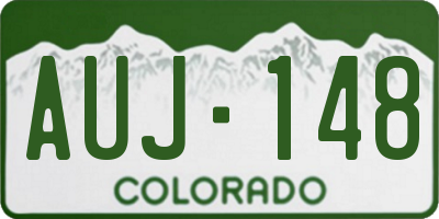 CO license plate AUJ148
