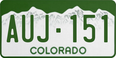CO license plate AUJ151