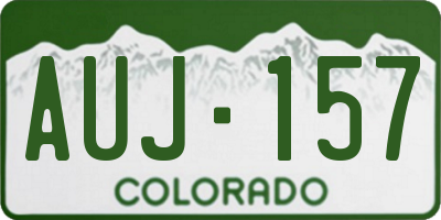 CO license plate AUJ157