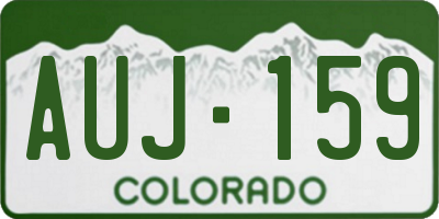 CO license plate AUJ159