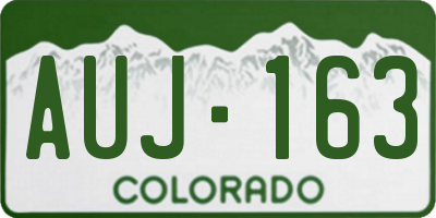 CO license plate AUJ163