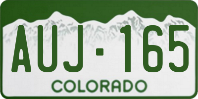 CO license plate AUJ165