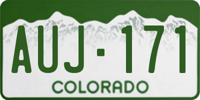 CO license plate AUJ171