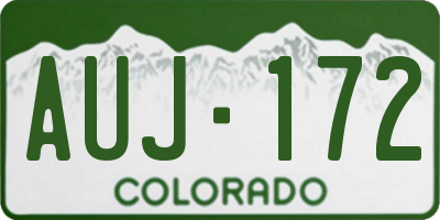 CO license plate AUJ172