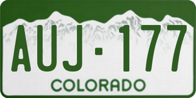 CO license plate AUJ177