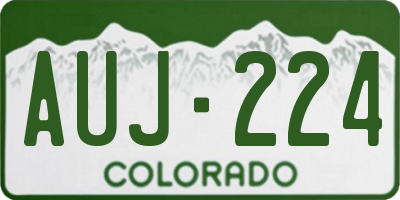 CO license plate AUJ224
