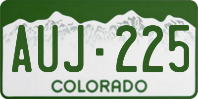 CO license plate AUJ225