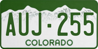 CO license plate AUJ255