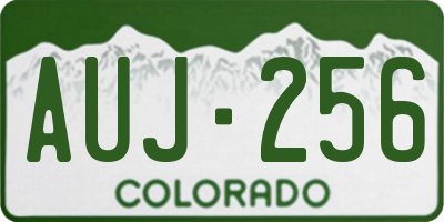 CO license plate AUJ256