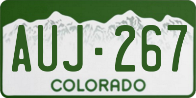 CO license plate AUJ267